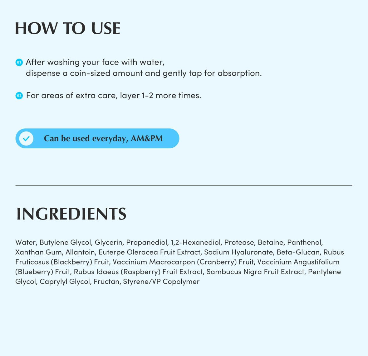 Swimming Pool Toner - Korean Toner for Daily Exfoliating & Deep Hydration with Natural Enzyme Protease & Hyaluronic Acid, For Sensitive Skin, 10.14 Fl Oz (300ml)