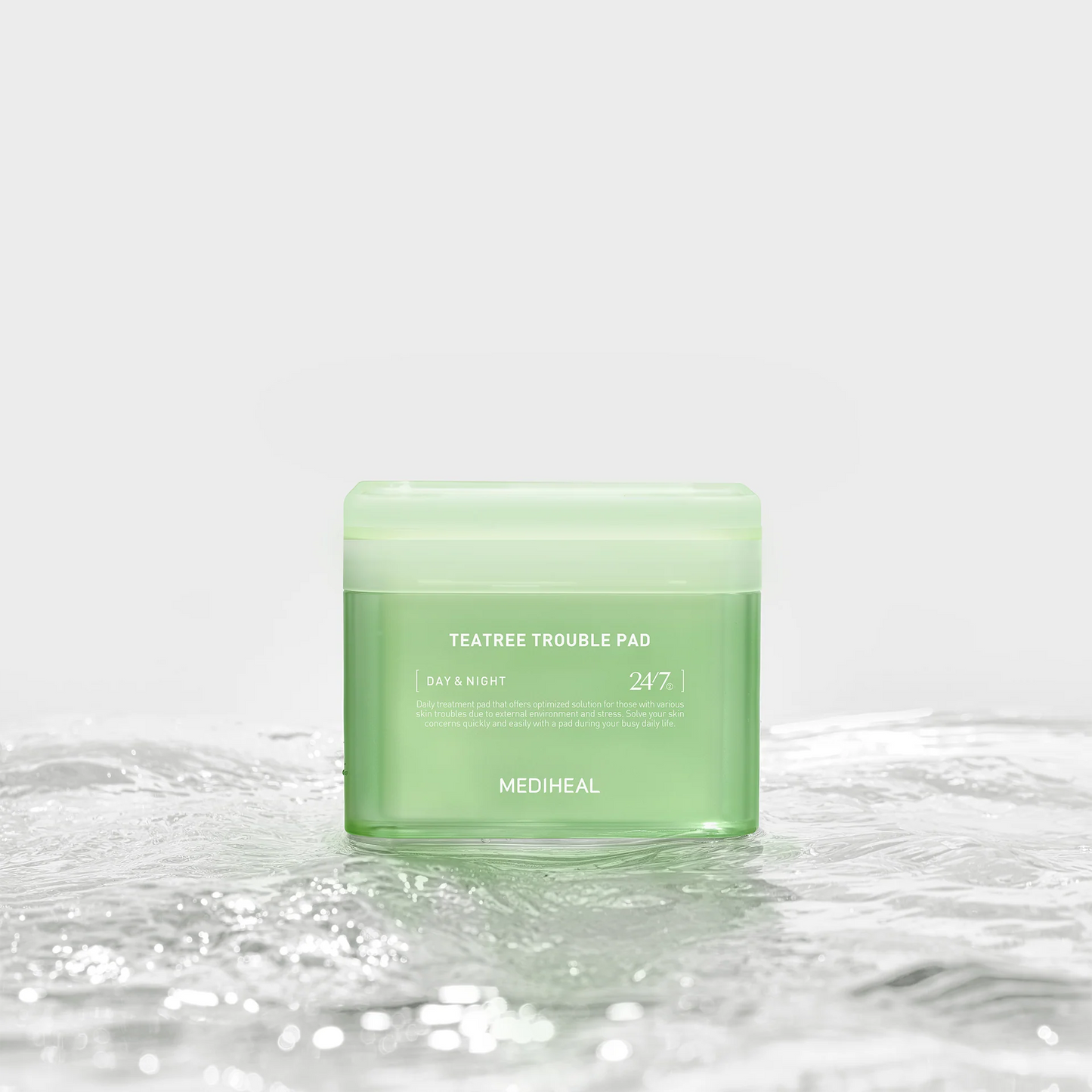 MEDIHEAL Teatree Trouble Facial Toner Pads with Tea Tree & Lactobacillus - Calming & Soothing for Sensitive & Acne Prone Skin - Vegan Face Gauze, 100 Pads