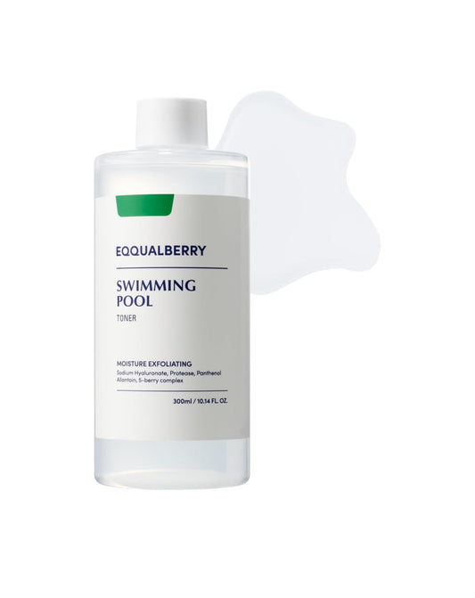 Swimming Pool Toner - Korean Toner for Daily Exfoliating & Deep Hydration with Natural Enzyme Protease & Hyaluronic Acid, For Sensitive Skin, 10.14 Fl Oz (300ml)